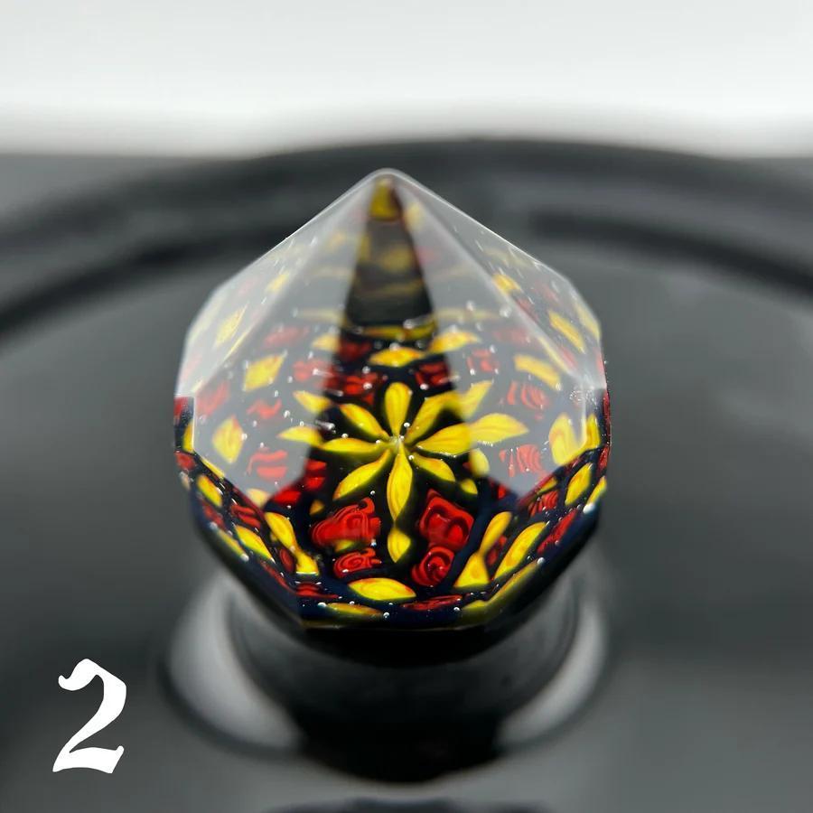 Shipley Glass Faceted Marble