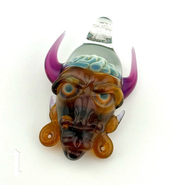 Purple Party Hat Glass Pendy — alternate angle