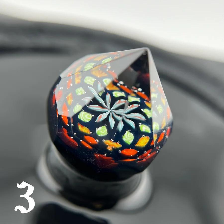 Shipley Glass Faceted Marble