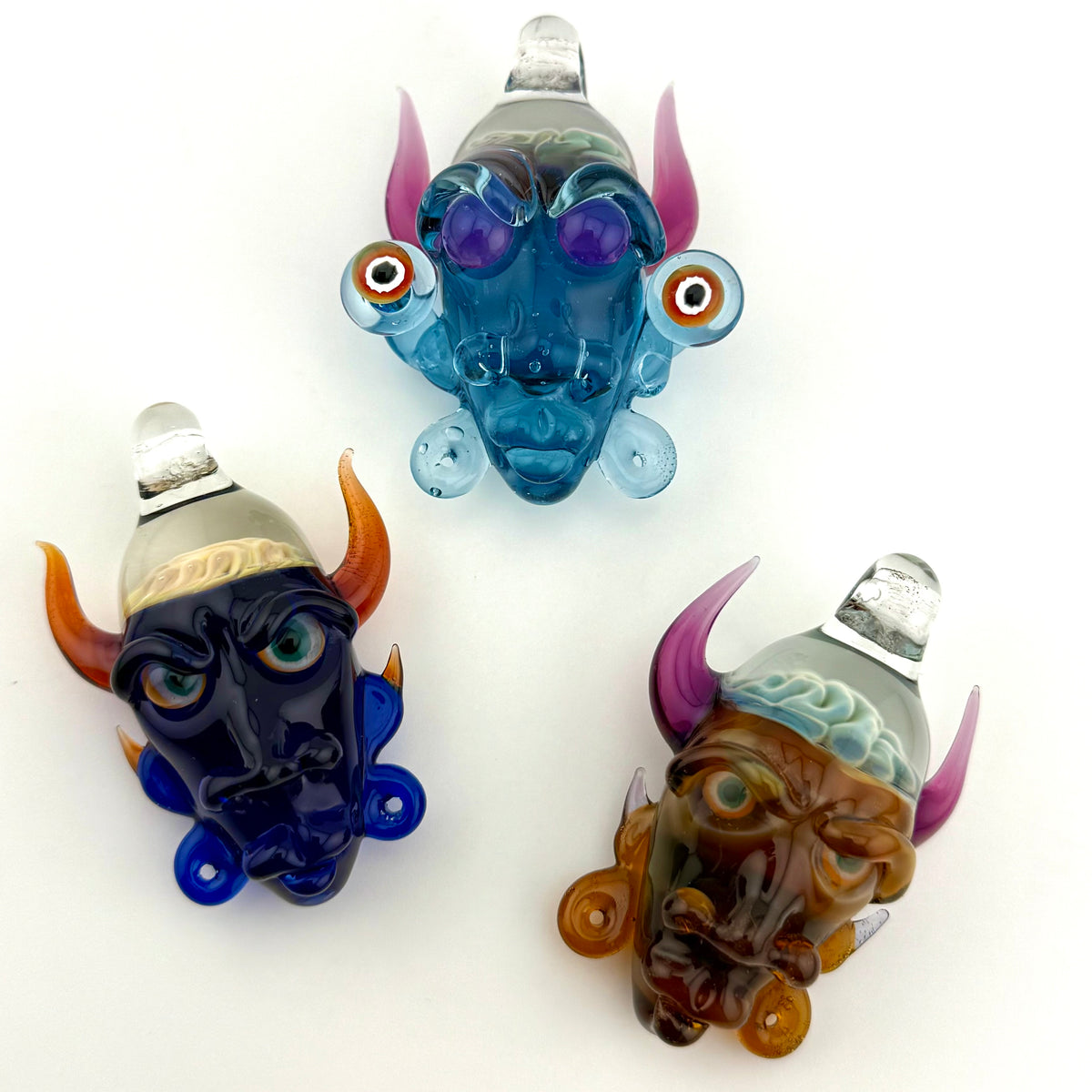 Purple Party Hat Glass Pendy