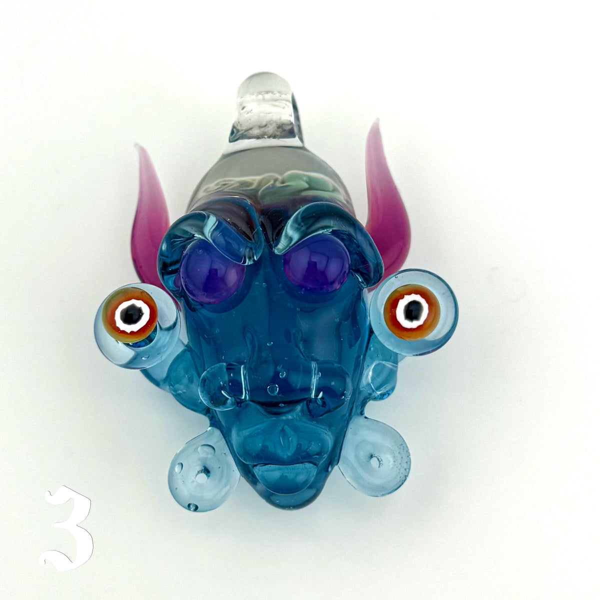 Purple Party Hat Glass Pendy - Purple Party Hat Glass