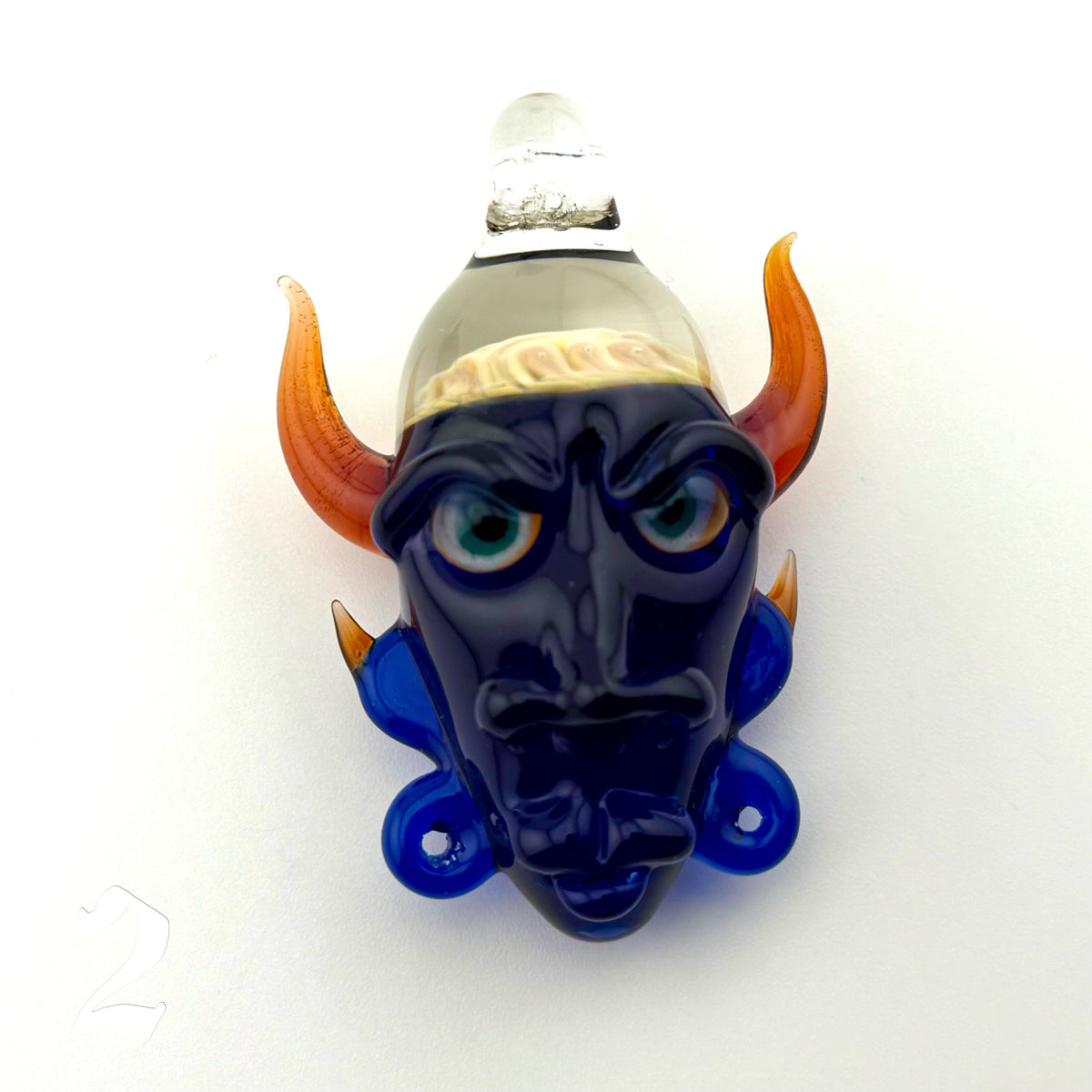Purple Party Hat Glass Pendy - Purple Party Hat Glass