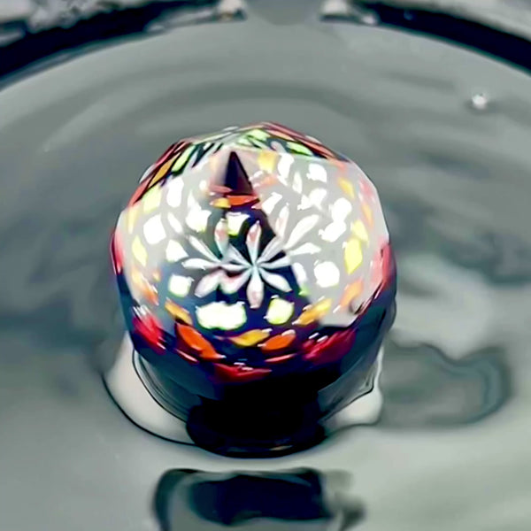 Shipley Glass Faceted Marble