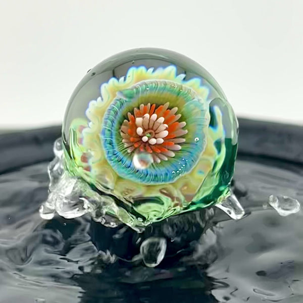 Bennie Glass 28mm ‘Flower Implosion’ Marble